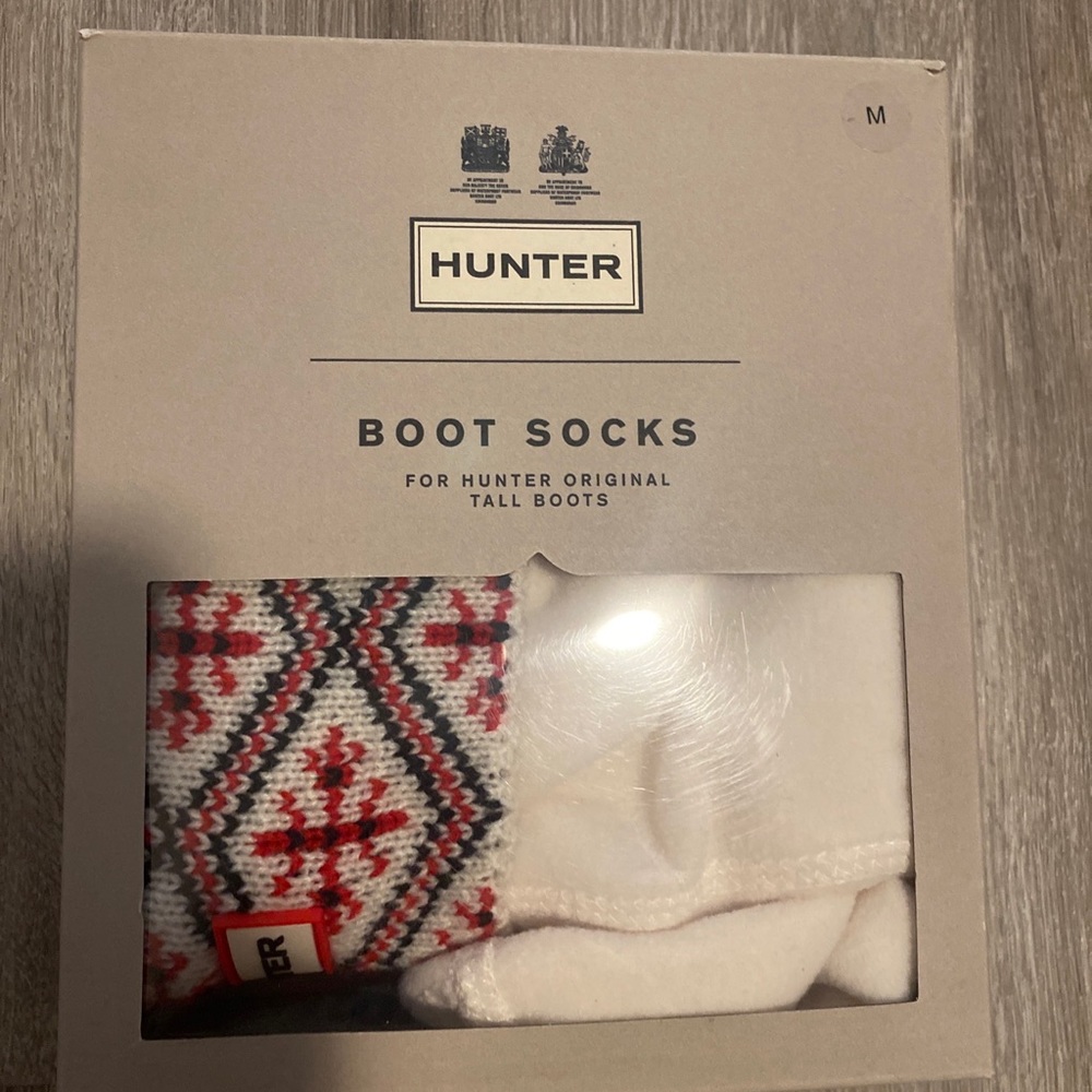 New Hunter U Fair-isle boot socks size medium